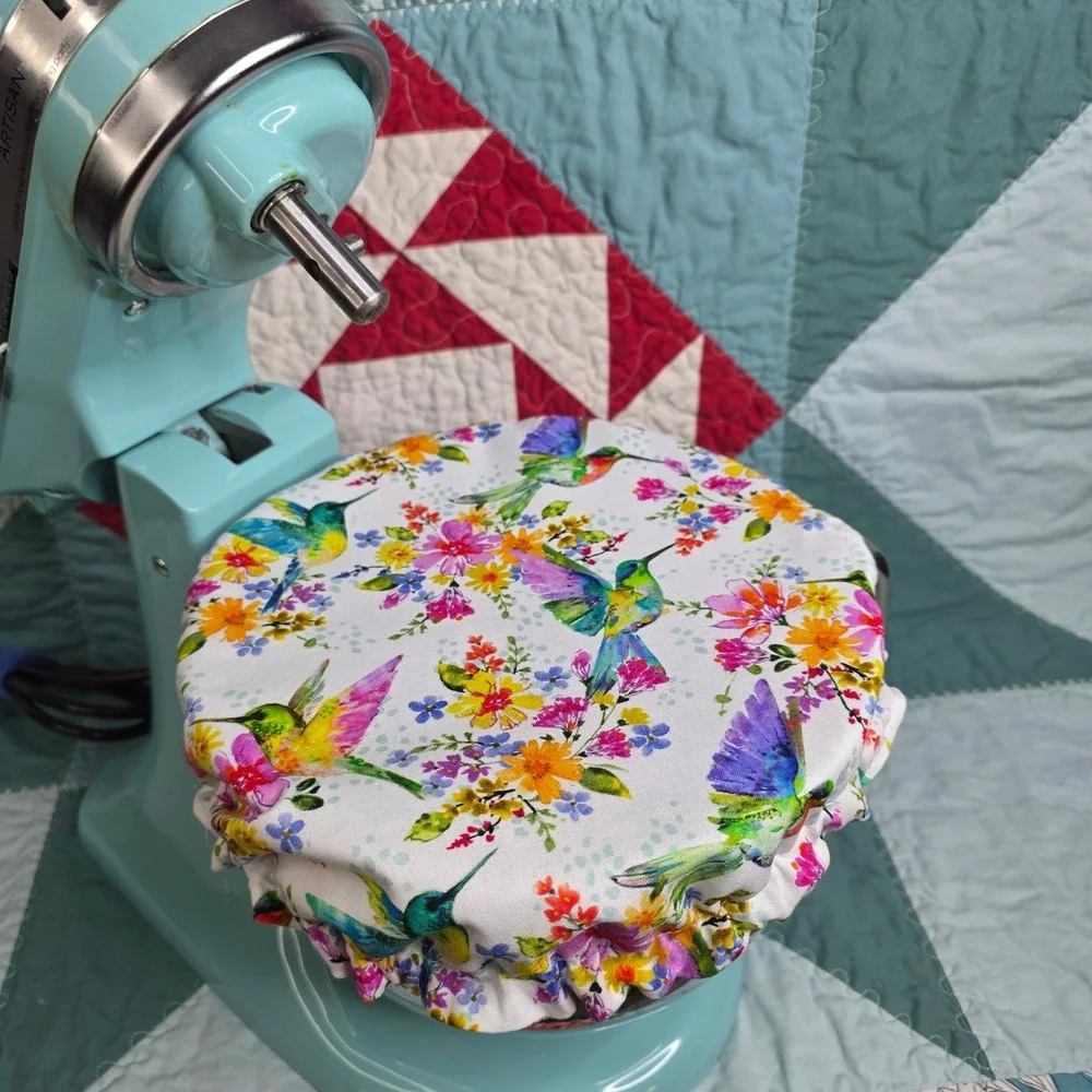 Rainbow Floral Hummingbird Mini Daisy KitchenAid Mixer Mixing Bowl Cover Baking